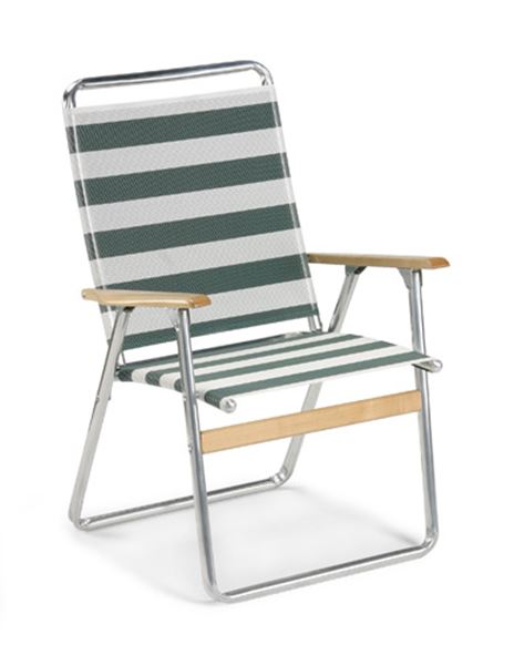 High back foldable aluminum chair