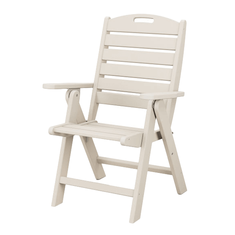 Folding Dining Chair Recycled Plastic Polywood Nautical - Pool ...