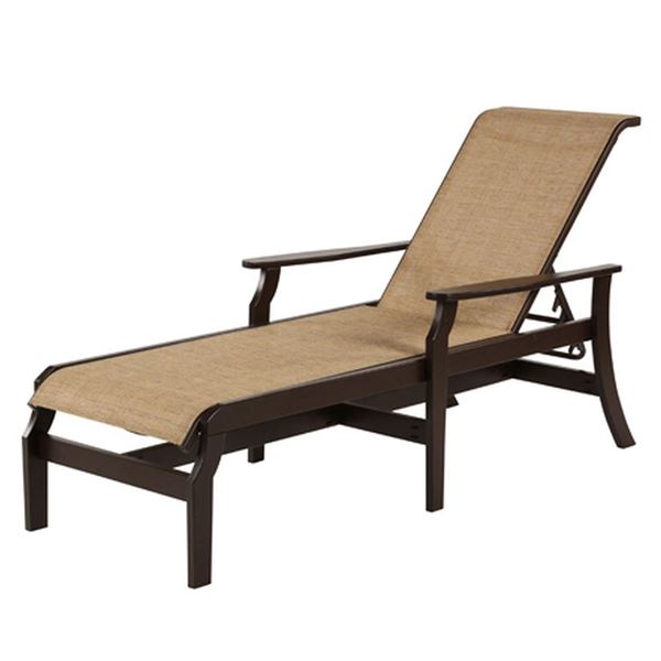 Covina Chaise Lounge Fabric Sling With Marine Grade Polymer Frame ...