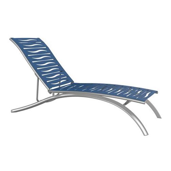 Tropitone South Beach EZ Span Vinyl Strap Elite Armless Chaise Lounge Stackable Pool Furniture Supply