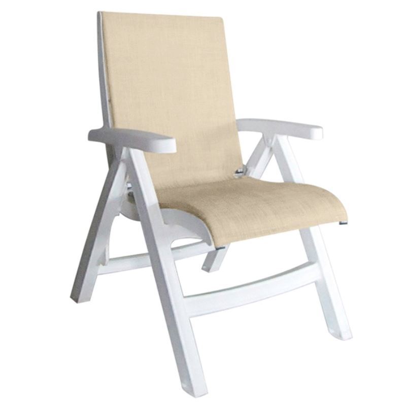 Belize Plastic Resin Folding Sling Chair - Pool Furniture Supply