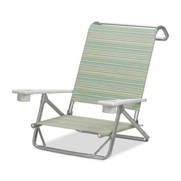 Telescope Original Mini Sun Chaise Beach Chair with Dual Cup Holders